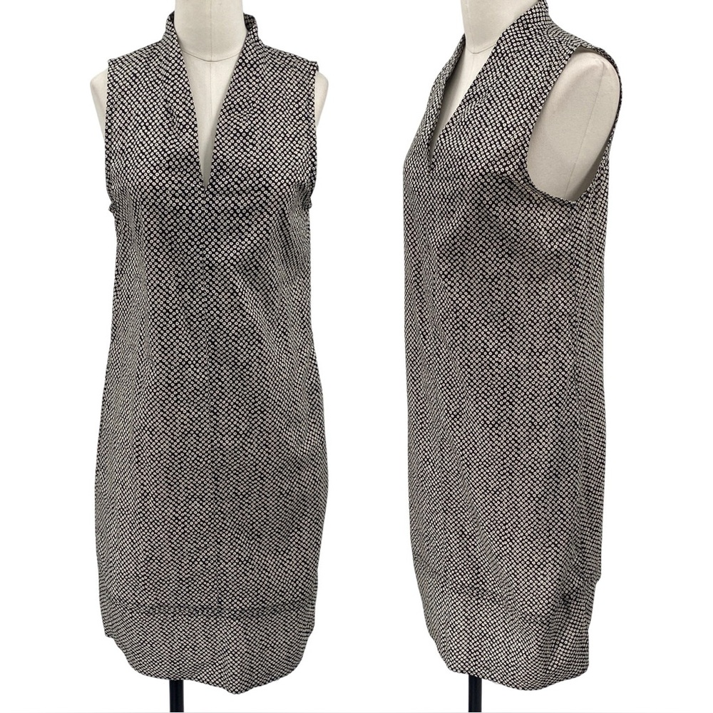 Eileen Fisher Bandini Print Organic Cotton Dress black / tan Bandini Dot Size PM